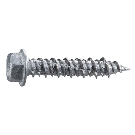 Midwest Fastener Masonry Screw, 1/4" Dia., Hex, 1 1/4 in L, 410 Stainless Steel 50 PK 54784